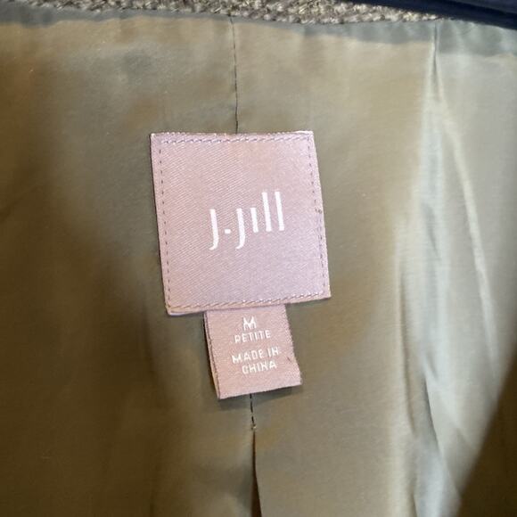 J. Jill Green Woven Blazer Jacket Button Closure EUC Sz MP Wool Green Women’s - Picture 3 of 12